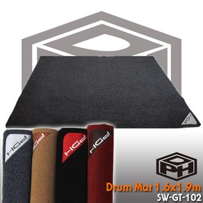 [PDH] Dum Mat 1.6x1.9m 4종 (드럼매트) /SW-GT-102, 블랙, 1개