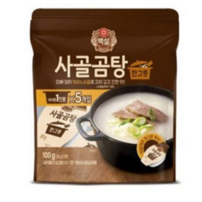 백설 사골곰탕 한 그릇 간편조리국, 100g, 1개