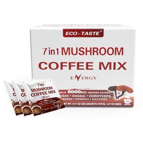 Mushoom Coffee Mix 7 in 1 TCM Designed fo Eneg 버섯 커피 믹스 7 in 1 Reishi Codyceps Chaga Rhodio, 36g, 1개입, 1개