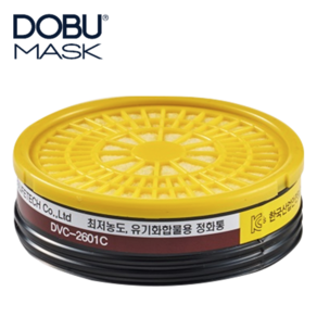 도부 방독 마스크 정화통 DVC-2601C 필터 DM-26 DM-8026용, 1개