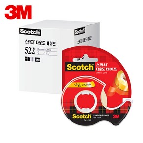 3M 스카치 다용도 테이프 디스펜서 522D 12mm x 20m 12개