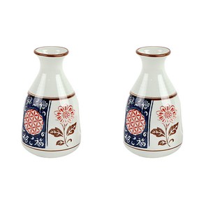 일본풍 분홍국화 도자기 독구리 사케 전통주 도쿠리 술병 300ml 2P세트, 2개