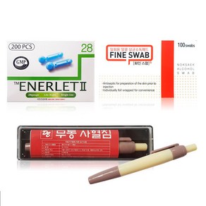 DE메디칼 PVC 사혈기 + 알콜솜 100P +28g사혈침 200P 세트, 1개