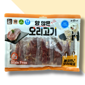 양많은 사사미 강아지 애견 대용량 간식 오리고기 오리육포 300g, 1개