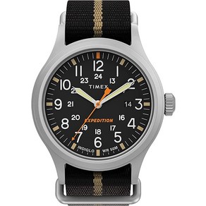 Timex 남성용 익스페디션 시에라 40mm 쿼츠 시계 탠/내추럴 클래식