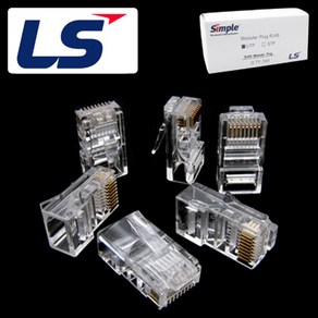 LS전선 H-M/UTP CAT.5e RJ-45 8P8C 플러그(100개) / LS CAT.5e RJ-45 100EA, 1개, 1개