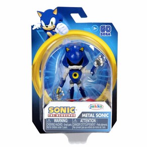 미국 아마존 정품++ Sonic The Hedgehog 액션 피규어 6.4cm(2.5인치) 메탈 소닉 수집용 장난감 블루, 1개