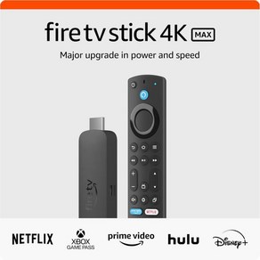 Wi-Fi 6E 지원 16GB 스토리지 무료 및 라이브 TV를 제공하는 가장 강력한 4K 스트리밍 스틱인 Amazon Fie TV Stick Max최신 모델