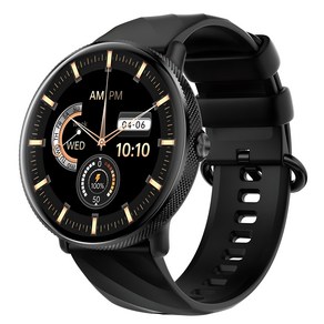 [한정특가]Wapik 와피크 무선 블루투스 통화 스마트워치 Y8 AMOLED, 블랙, 45mm