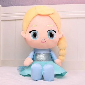 디즈니 냉동 공주 안나 엘사 인형 봉제 장난감 베개 여아 어린이 새해 선물 장식 30cm, Elsa, 1개