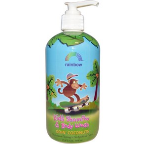 Rainbow Reseach Kids Shampoo and Body Wash Goin Rainbow Reseach 용 샴푸 및 바디 워시 Goin 코코넛 12 Fl, 1개