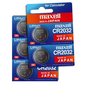 맥셀 MAXELL CR2032 포장 5개입 3V 220mAh [리튬건전지], 1개