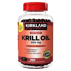 Kirkland Signature 2병 크릴오일 Krill Oil 500mg 160 소프트젤