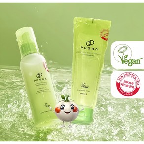 PUGAN VEGAN WHITE TOMATO ( Cleansing Gel 120ml + Essence Pogam 150ml ) 푸간 비건 화이트 토마토 세트, 1개