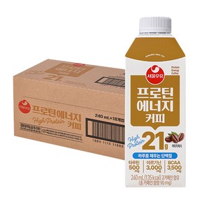 서울우유 프로틴 에너지 커피 240mlx18개, 18개, 240ml