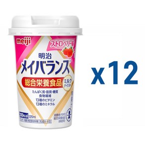 메이지 메이발란스 미니컵 딸기맛 125ml x 12컵, 12개