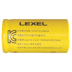 렉셀 1.2V 니카드 배터리 SUB-C사이즈 Ni-Cd 충전지 KR-1300mAh 청소기 드릴 리필용 충전건전지, 1개, 1개입