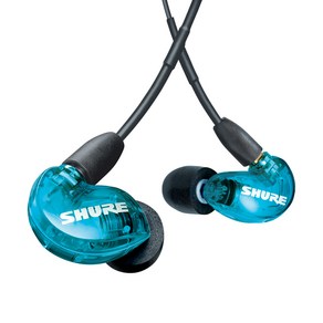 SHURE SE215 SPE 슈어 이어폰 보컬 공연용 음악감상 모니터링 인이어 유선 이어폰 블루색상 [삼아정품/빠른배송]