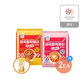 [청정원] 마곡동떡볶이2종 [4~6인](매콤달콤/모짜로제) 택 2개 + 핫도그1팩(5입)