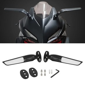 야마하 YZF R1 R6 R25 R3 R125 R15 스즈키 GSXR용 조정 가능한 회전 사이드 미러 오토바이 백미러 윈드 윙 개조