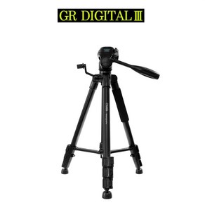 리코 GR DIGITAL III 삼각대 3WAY 헤드 4단 호환 삼각대, (단일색상)블랙, 1개