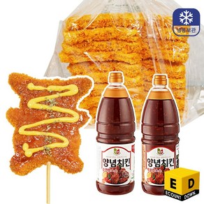 맘모스 피카츄 치킨까스 [100gx10장](1kg x 6봉)+청우 양념소스(매운맛) 2.1kg, 6개, 1kg