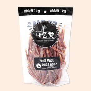 내품애 실속형 안심오리 슬라이스 1kg 애견간식, 1개