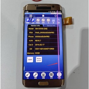 갤럭시 S7 엣지 G935 G935F 용 AMOLED LCD 터치스크린 디지 저 밴드 라인 디스플레이 휴대폰 결함 화면, 1개, No.26 gold fame