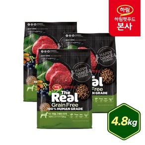 더리얼 그레인프리 크런치 소고기 시니어 4.8kg, 1개