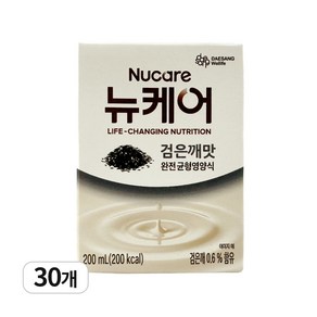 대상웰라이프 뉴케어 검은깨맛 환자영양식 식사대용 완전균형영양식 스마일팩 빨대형, 30개, 200ml