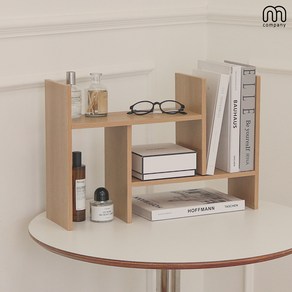 MCOMPANY <리퍼브 할인> 미니 분리 책상 책꽂이 나무 원목 2단 책장 소형 수납장 책상위 간이 서랍 선반 수납함 정리 사무용 인테리어 책상용 정리함 [QPFMEL54106]