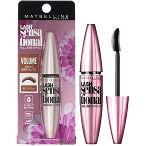 로레알 MAYBELLINE NEW YORK 메이블린 뉴욕 볼륨 익스프레스 래쉬 센세이셔널 02 브라운 [마스카라 10ml] [일본발송], 단일, 1개