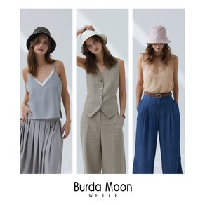 [Buda Moon]부르다문화이트 24SS 린넨 100 썸머모자