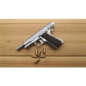 풀메탈 스케일 모델건시뮬레이션건 Model gun Metal simulation pistol hand guns, 한 발에 은색 6 발, 1개