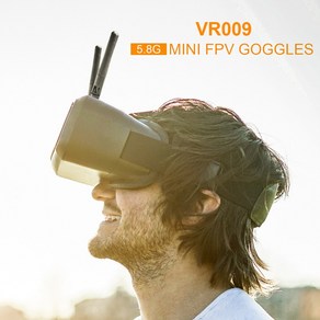 VR009 5.8G 40CH FPV 고글 비디오 헤드셋 RC 드론용 AV 신호 출력 지원, 단일옵션, 한개옵션0, 1개