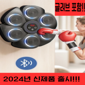 뮤직복싱기계 복싱머신 글러브 포함 가정용 스마트 샌드백 다이어트 홈트, 블랙