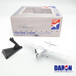 다론 비행기모형 세스나 172 스카이호크 Cessna Skyhawk 다이캐스트 1대87 훈련기 모형 Daon Postage Stamp PS5603-2 스카이월드, 1개