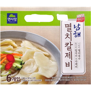 면사랑 남해 멸치칼제비 180g x 6개 코스트코 칼국수 수제비, 1.08kg, 1개