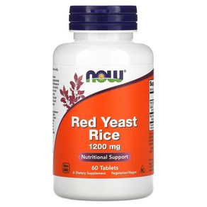 나우푸드 레드 이스트 라이스 홍국 붉은쌀 1200mg 60 120 정 Red Yeast, 60정, 1개