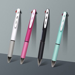 동아 큐노크 멀티 3색펜 잉크 볼펜 Q3 0.4mm 필기구 사무 문구, 큐노크 3색펜 분홍 0.4