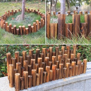 하이오브제 화단울타리 원목 나무 펜스 정원 화단 꾸미기, 1. 소형 (15cm)