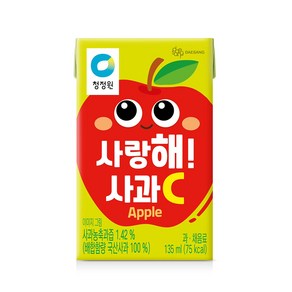 청정원 사랑해 사과씨C 135ml x 32개