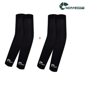 네파 무봉재 쿨토시 암슬리브 1+1, 블랙+블랙, 1세트