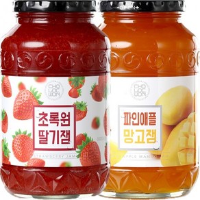 초록원 딸기잼 1kg + 파인애플망고잼 1kg, 1세트