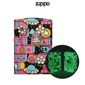 ZIPPO 48779 Abstact GLOW USA 야광 지포 라이터 오일 방풍 휴대용 선물 파이어 불 스모킹 흡연 남친 애인 EDC 한강사