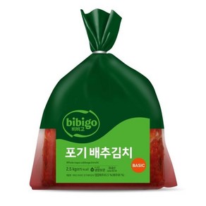 [CJ] [생생배송][주문후생산]비비고 베이직 포기배추김치, 5kg, 1개