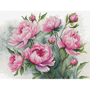 루카스 실십자수 패키지 The Charm of Peonies B7019