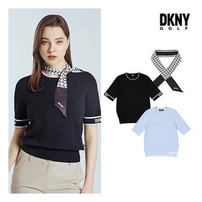 [DKNY GOLF] () 24SS 여성 라운드 썸머 니트 2종 + 스카프 1종