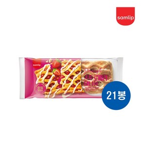 [보아스몰] 삼립 스트로베리데니쉬 100g x 21봉 (1박스), 21개