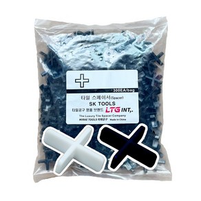 LTG 쿠사비 타일스페이스 타일간격제 십자 0.8mm 300개입, 9. 타일스페이스 0.8mm 십자(+) 검정, 1개